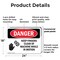 Signmission Keep Fingers Clear Of Machine Motion Danger Sign, Plastic, 24in W x 18in L, 2PK OS-2PACK-DS-P-1824-L-1386 - alternate 7